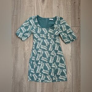 Parker Cammie Tropical Puff Sleeve Mini Dress